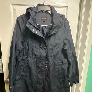 Kirkland Signature Women's Navy Trench Coat Size Medium